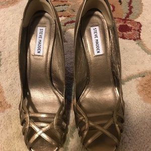 Gold Steve Madden High Heels